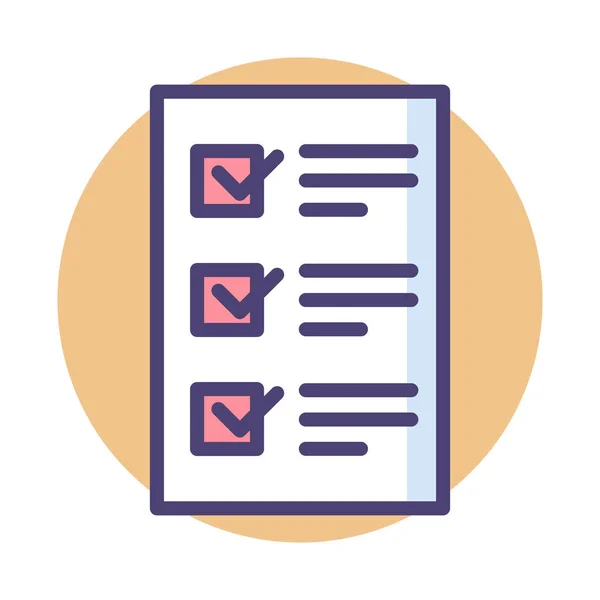 Checklist Planning Icon Badge Style — Διανυσματικό Αρχείο