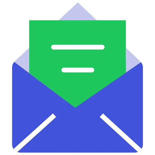 Ícone Mail Conteúdo Comunicação Estilo Plano — Vetor de Stock