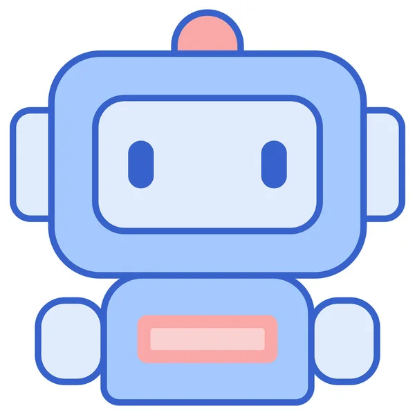Bot Droid Maszyna Ikona Stylu Wypełnionym Zarys — Wektor stockowy