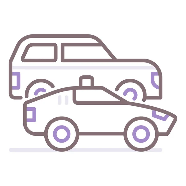 Coche Carcade Convoy Icono — Vector de stock