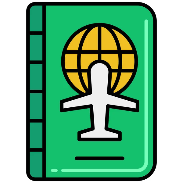 Holiday International Passport Icon Summer Category — Stock Vector