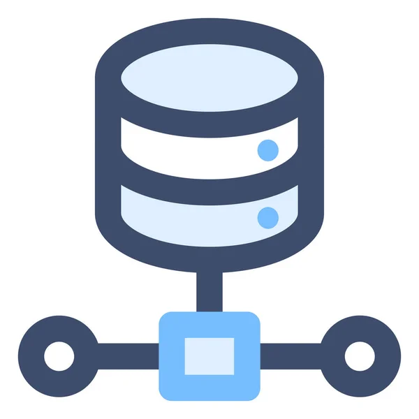 Cloud Rechenzentrum Cloud Datenbank Cloud Server Symbol Stil Ausgefüllter Umrisse — Stockvektor