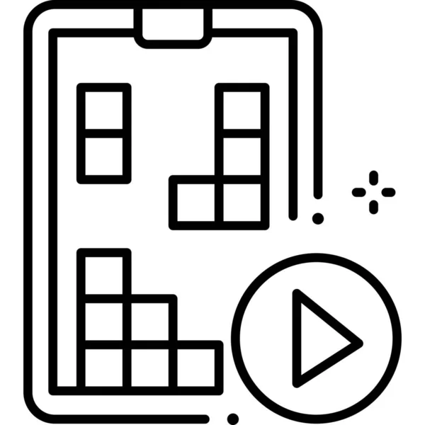 Розважальна Ігрова Піктограма Мобільного Додатку — стоковий вектор