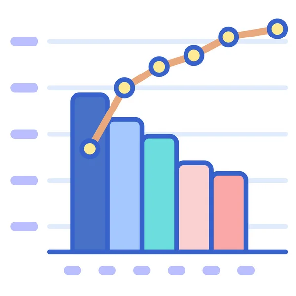 Ikona Paretu Infograficznego Wykresu — Wektor stockowy