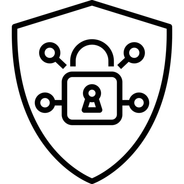 Lock Padlock Protection Icon Family Home Category — Stock Vector