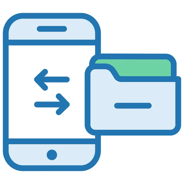 Icono Intercambio Transferencia Datos Copia Seguridad Estilo Esquema Rellenado — Archivo Imágenes Vectoriales