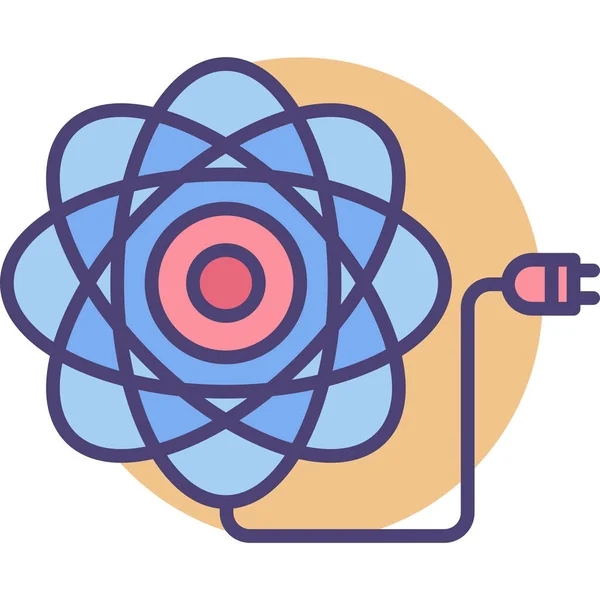 Atomkraft Atom Ikone Der Kategorie Ökologie Ökologie — Stockvektor