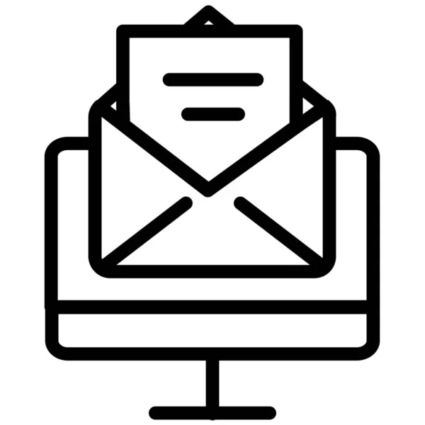 Anúncio Ícone Marketing Mail Desconto Estilo Esboço —  Vetores de Stock