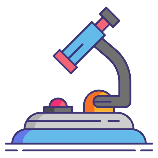 Experimento Laboratorio Microscopio Icono — Vector de stock