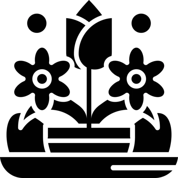 Ostereierblumen Symbol Der Osterkategorie — Stockvektor