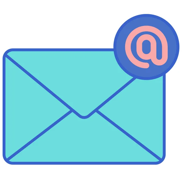 Mail Brief Mail Symbol Ausgefüllten Umriss — Stockvektor