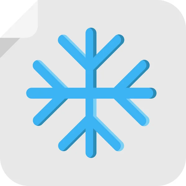 Klima Winter Meteorologie Ikone Flachen Stil — Stockvektor