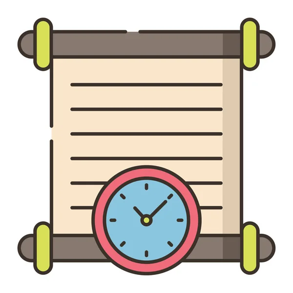 Clock History Timepiece Icon Education School Learning Category — Stock Vector