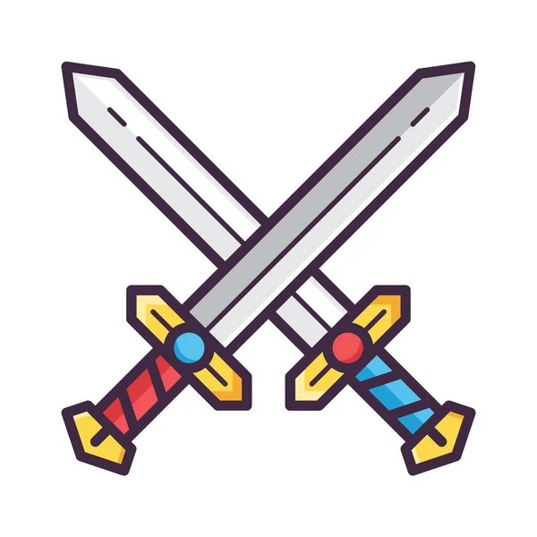 Crossed minecraft swords