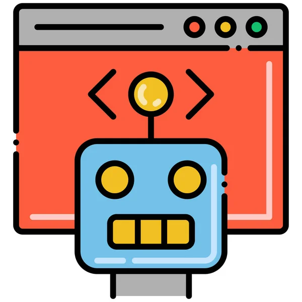 Icono Robot Androide Bot — Vector de stock