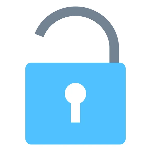 Lock Safety Security Icon Flat Style — Stock Vector