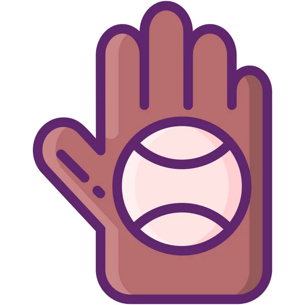 Ikona Miotacza Rękawic Baseballowych — Wektor stockowy
