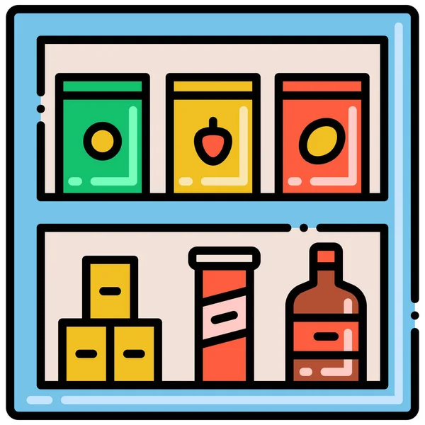食品杂货商品图标 — 图库矢量图片