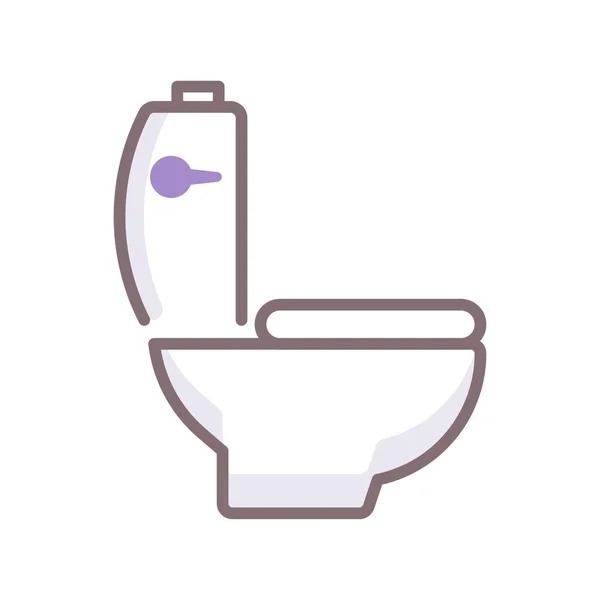 Bol Toilette Icône Plomberie — Image vectorielle