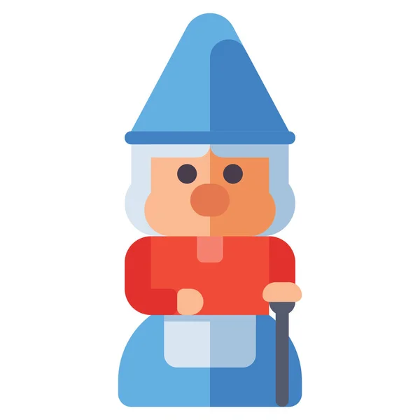 Gnome Old Female Icon — стоковый вектор