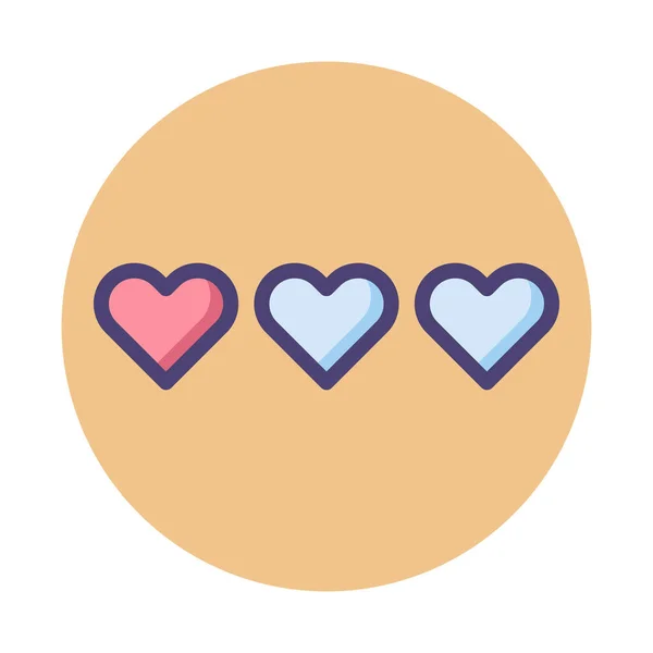 Coeur Vie Amour Icône Dans Style Badge — Image vectorielle