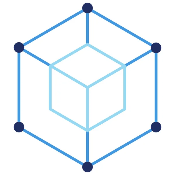 Моделирование Куба Разработки Приложения Иконка Стиле Заполненного Контура — стоковый вектор