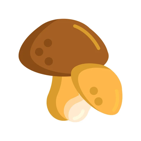 Mushroom Flat Food Drinks Icon Flat Style — Stock Vector