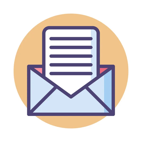 Edm Email Blast Icône Marketing Par Mail Dans Style Contour — Image vectorielle
