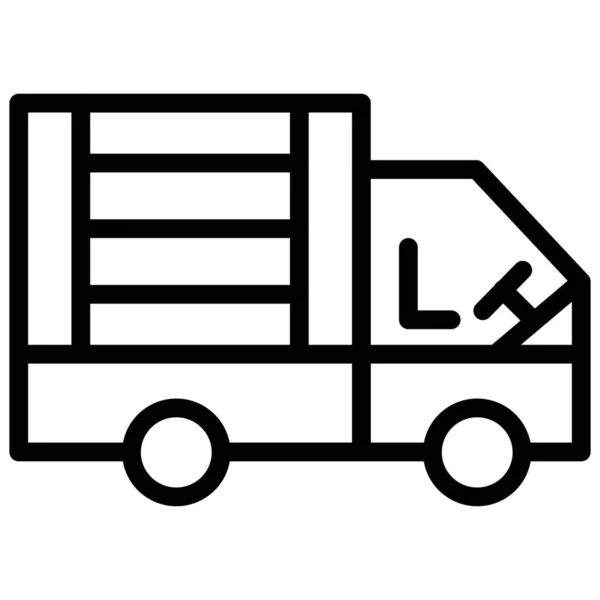 Cargo Delivery Truck Delivery Van Icon Outline Style — Stock Vector