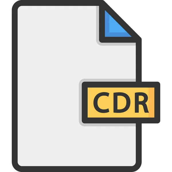 Icona Del File Corel Cdr — Vettoriale Stock