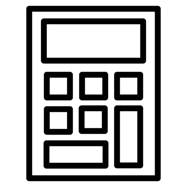 Εικονίδιο Υπολογιστή Υπολογισμού Προϋπολογισμού Στυλ Περίγραμμα — Διανυσματικό Αρχείο