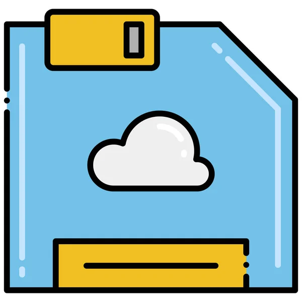 Cloud Data Storage Icon — Stock Vector