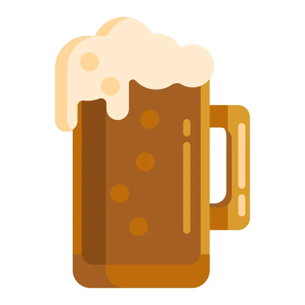 Ikona Piwa Korzennego Płaskim Stylu — Wektor stockowy