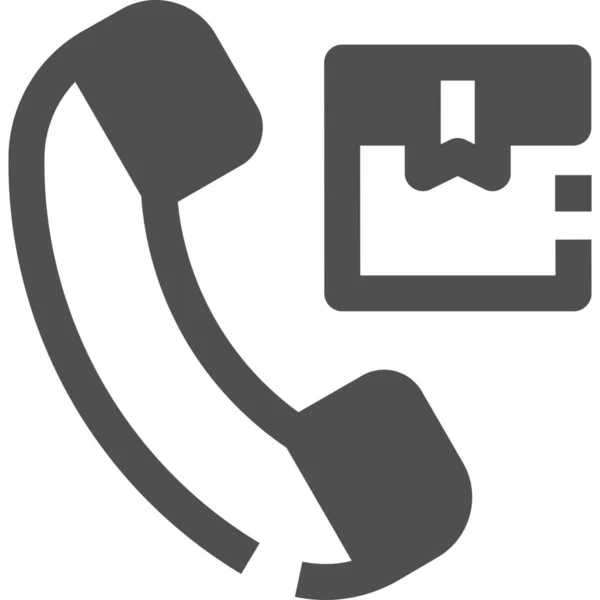 Logã Stica Helpdesk Chamada Ícone Telefone — Vetor de Stock