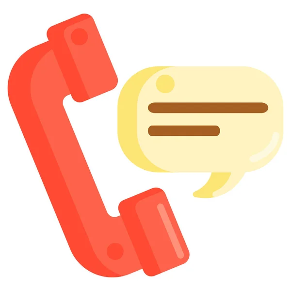 Calling Phone Phone Call Icon Flat Style — Stock Vector