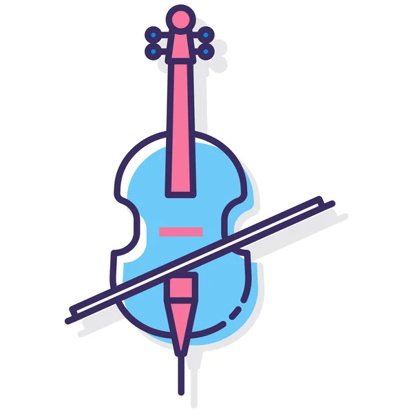 Cello Instrument Music Icon Sound Music Category — Stock vektor