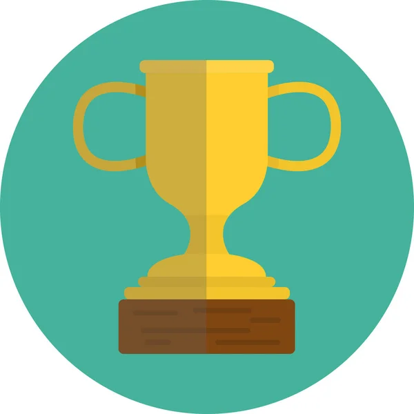 Win Award Icoon Platte Stijl — Stockvector