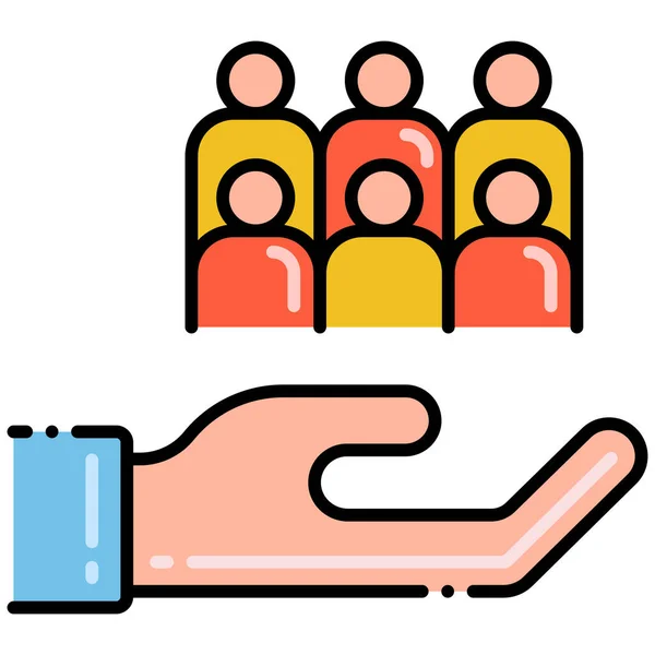 Comunidad Grupo Humano Icono — Vector de stock