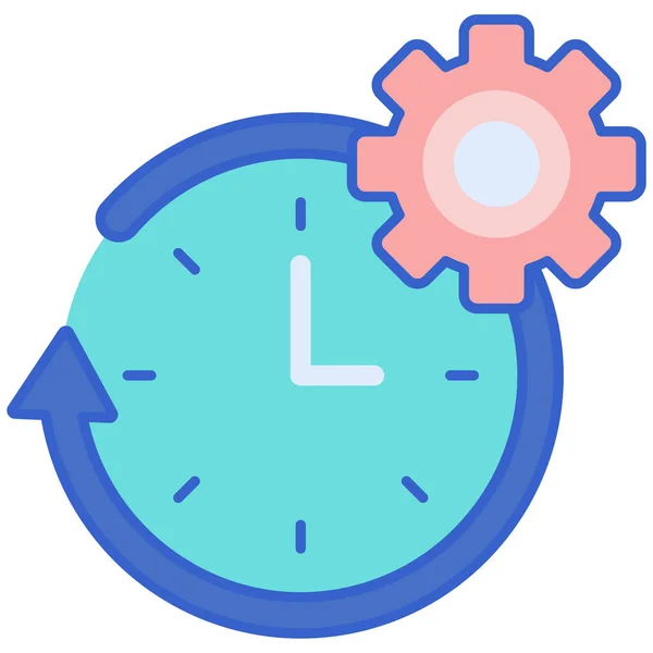 Management Skills Time Icon — Stock Vector