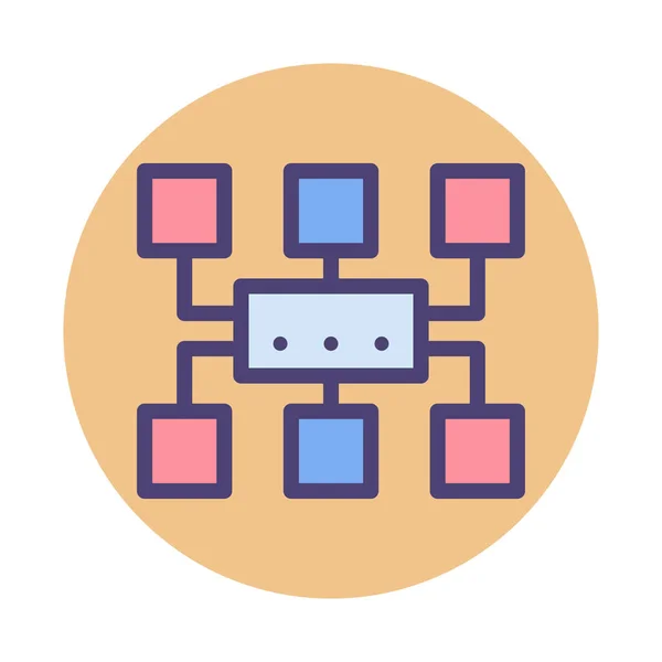 Algorithm Communication Connection Icon — Stok Vektör