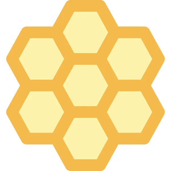 蜂窝养殖图标为扁平风格 — 图库矢量图片