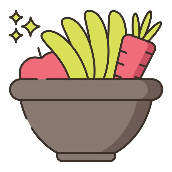 Bowl Fruit Harvest Icon — Stock Vector