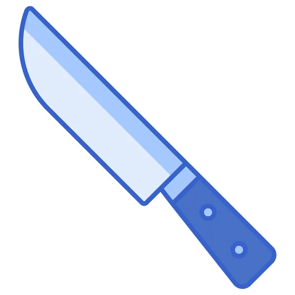 Couteau Icône Arme Police Dans Style Contour Rempli — Image vectorielle