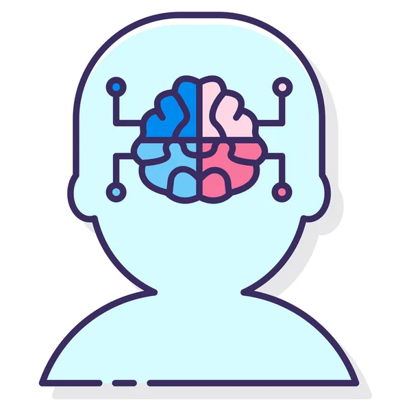 Education Mapping Mind Icon Education School Learning Category — Stock Vector