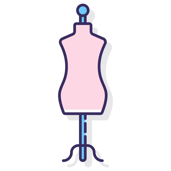 Bodice Clothes Mannequin Icon — Stok Vektör