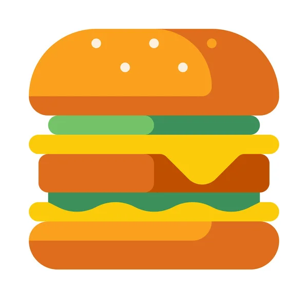 Ikona Żywności Browar Burger Kategorii Napoje Spożywcze — Wektor stockowy