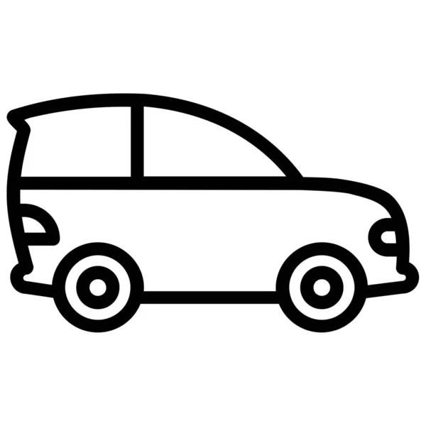 Ícone Transporte Carro Micro Estilo Esboço — Vetor de Stock