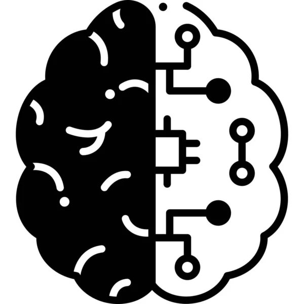 Νευρολογικό Εικονίδιο Νευρολογίας Εγκεφάλου — Διανυσματικό Αρχείο