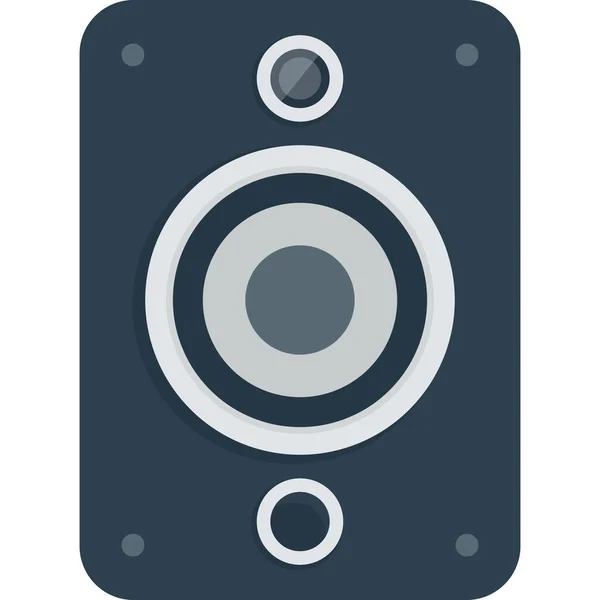 Audio Bass Laut Symbol Flachen Stil — Stockvektor