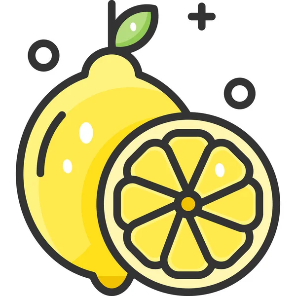 Citrusové Plody Ikona Kategorii Nápojů — Stockový vektor